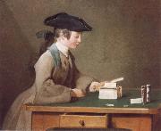 Jean Baptiste Simeon Chardin The House of Cards Spain oil painting artist